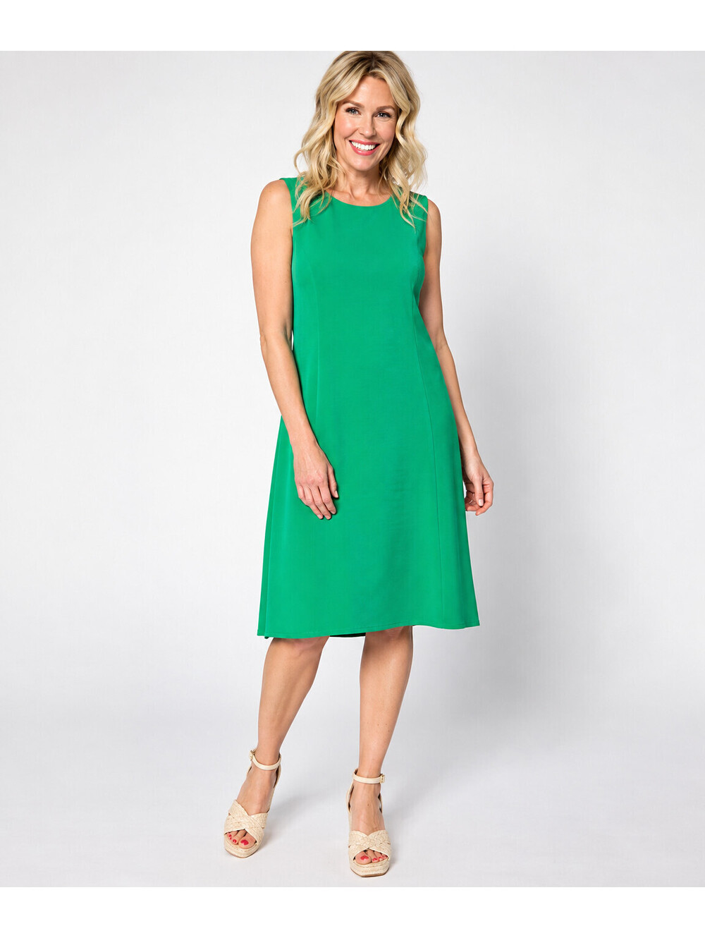 nicole by Nicole Miller A-line Sleeveless High-Low Dress Field Green, XX-Small
